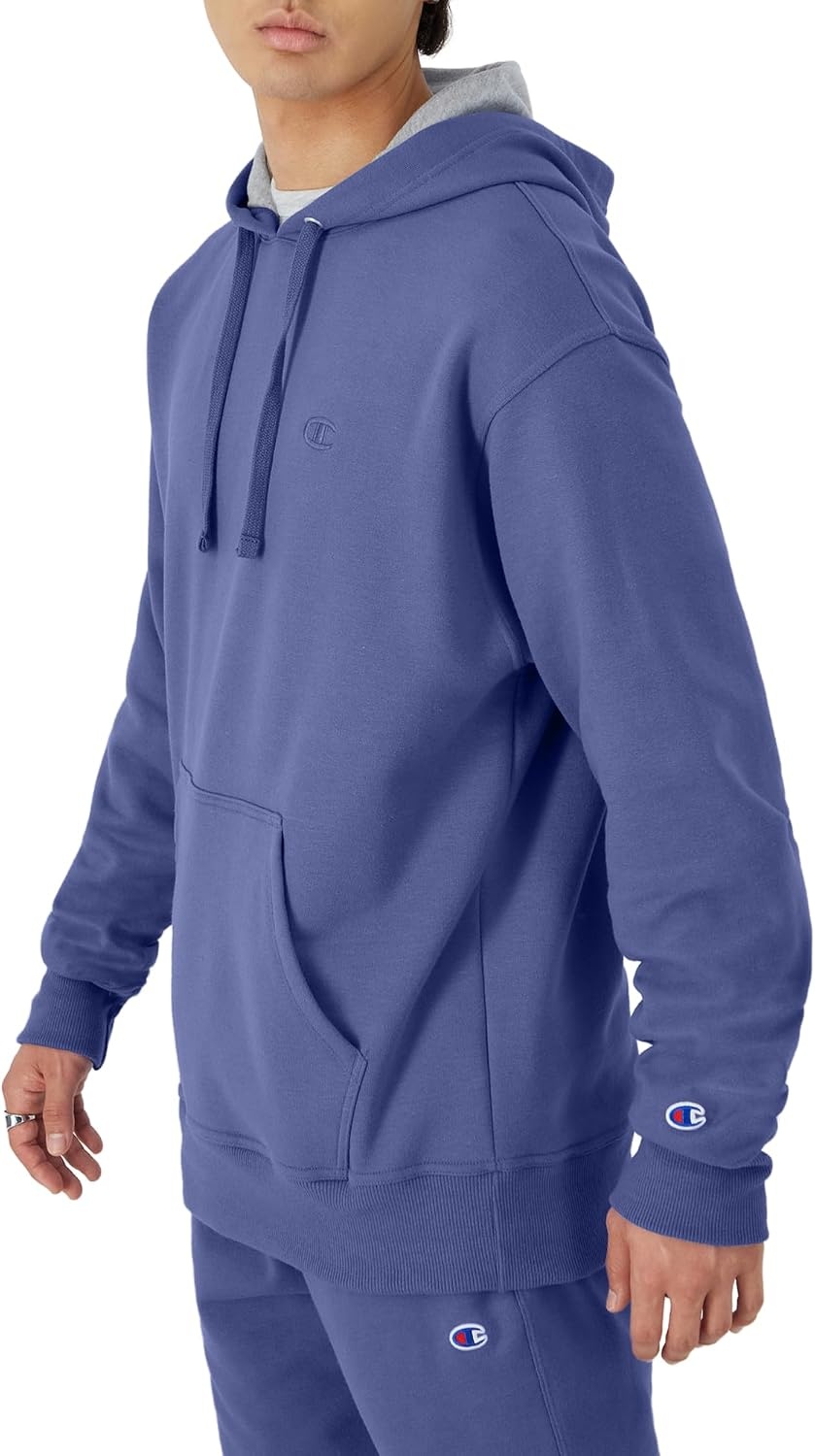 image:imageChampion Mens Pullover Fleece Hoodie Midweight C Logo Reg Or Big amp TallStone Crush Blue C Logo