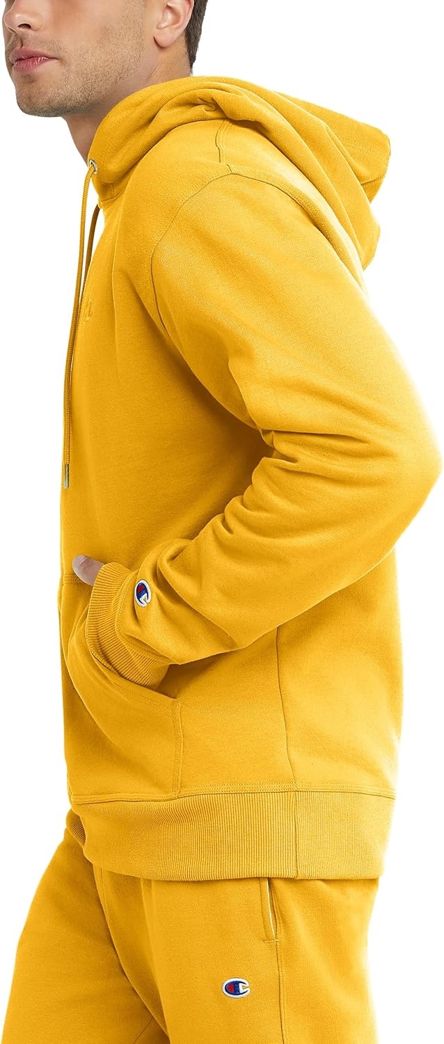 image:imageChampion Mens Pullover Fleece Hoodie Midweight C Logo Reg Or Big amp TallTeam Gold C Logo