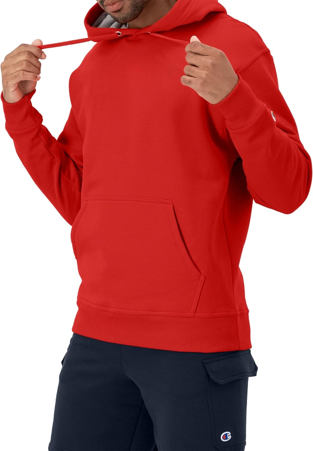 image:imageChampion Mens Pullover Fleece Hoodie Midweight C Logo Reg Or Big amp TallTeam Red Scarlet
