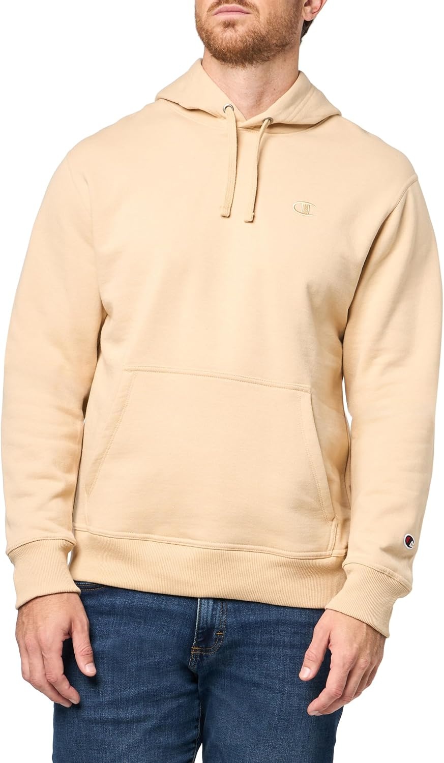 image:imageChampion Mens Pullover Fleece Hoodie Midweight C Logo Reg Or Big amp TallWestern Khaki C Logo