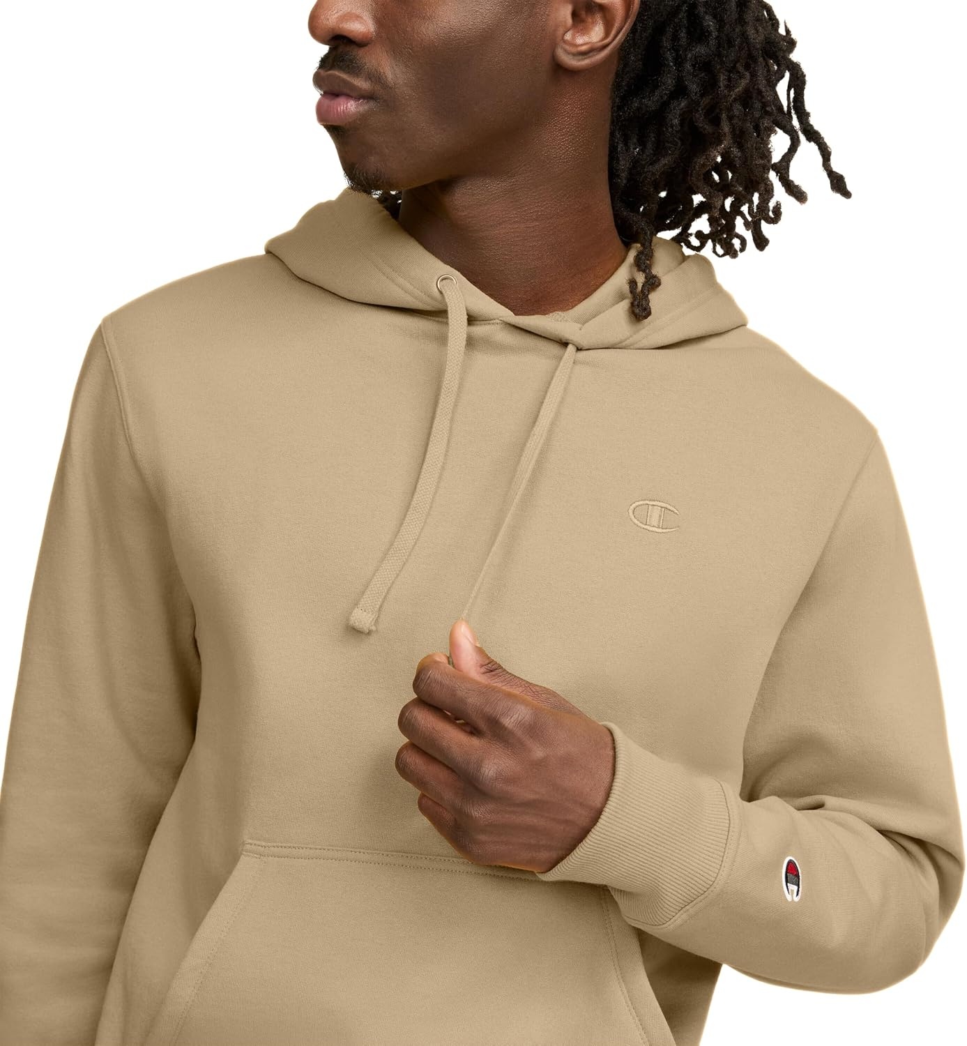 image:imageChampion Mens Pullover Fleece Hoodie Midweight C Logo Reg Or Big amp TallWestern Khaki C Logo