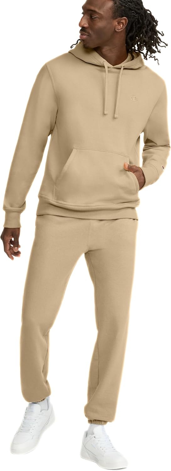 image:imageChampion Mens Pullover Fleece Hoodie Midweight C Logo Reg Or Big amp TallWestern Khaki C Logo