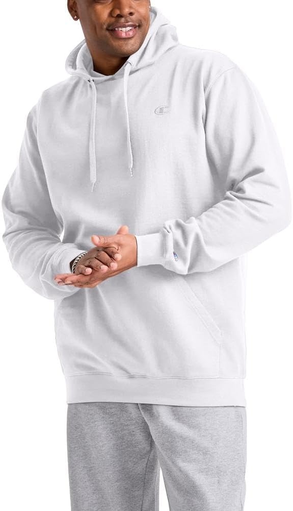 image:imageChampion Mens Pullover Fleece Hoodie Midweight C Logo Reg Or Big amp TallWhite C Logo