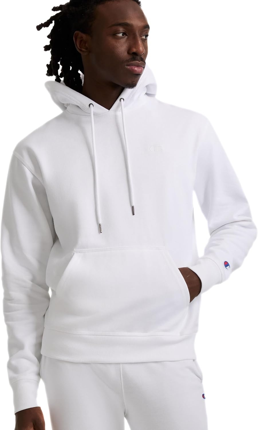 image:imageChampion Mens Pullover Fleece Hoodie Midweight C Logo Reg Or Big amp TallWhite C Logo