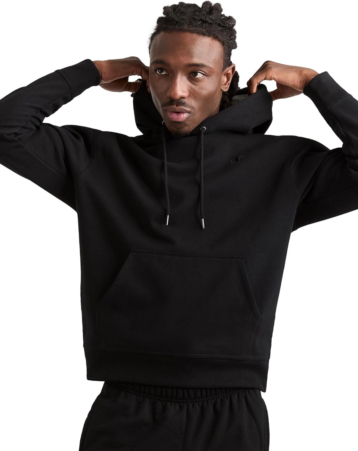 image:imageChampion Mens Pullover Fleece Hoodie Standard Fit Midweight C Logo Available in Regular and Big amp TallBlack C Logo