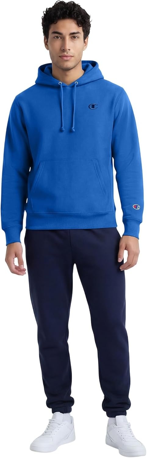 image:imageChampion Mens Pullover Fleece Hoodie Standard Fit Midweight C Logo Available in Regular and Big amp TallNebulas Blue C Logo