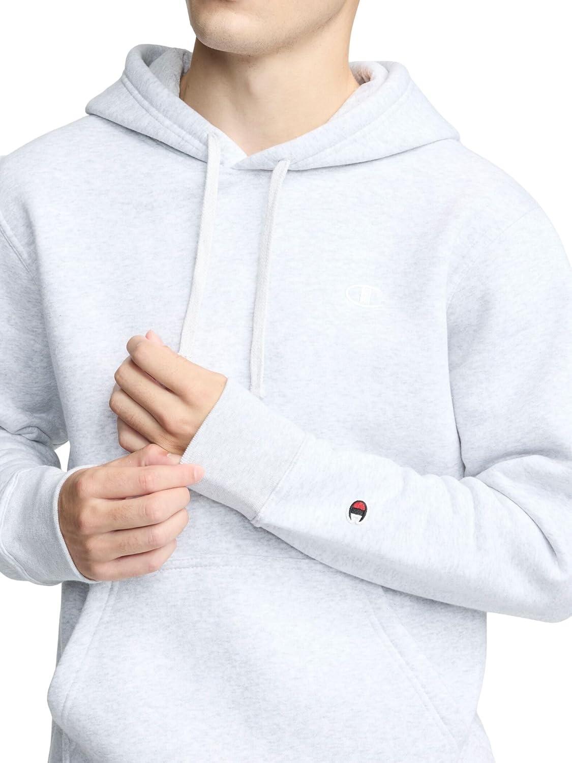 image:imageChampion Mens Pullover Fleece Hoodie Standard Fit Midweight C Logo Available in Regular and Big amp TallOxford Gray C Logo