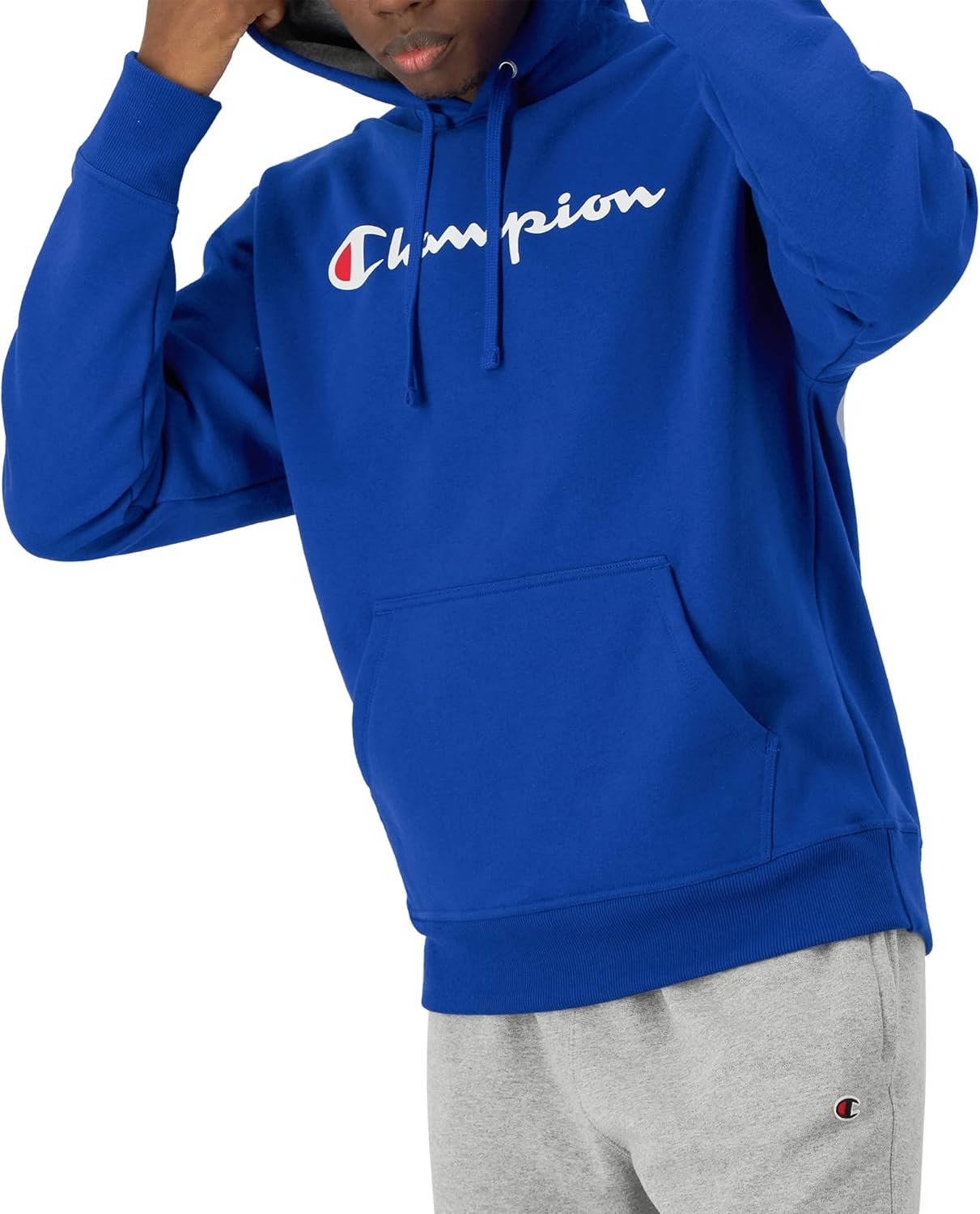 image:imageChampion Mens Pullover Graphic Fleece Hoodie Standard Fit Midweight Fleece Classic Script Logo Available Regular Big amp TallSurf the Web Classic Script Logo