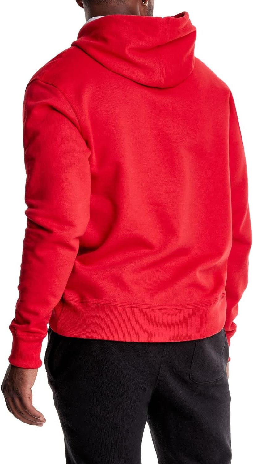 image:imageChampion Mens Pullover Graphic Fleece Hoodie Standard Fit Midweight Fleece Classic Script Logo Available Regular Big amp TallTeam Red Scarlet Classic Script Logo