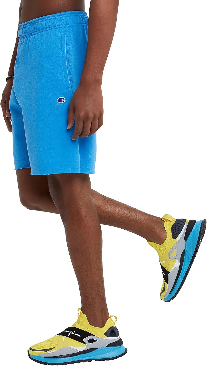 image:imageChampion Mens Shorts Fleece Midweight Shorts Athletic Shorts With Pockets Reg Or Big amp TallBlue Jay C Patch Logo