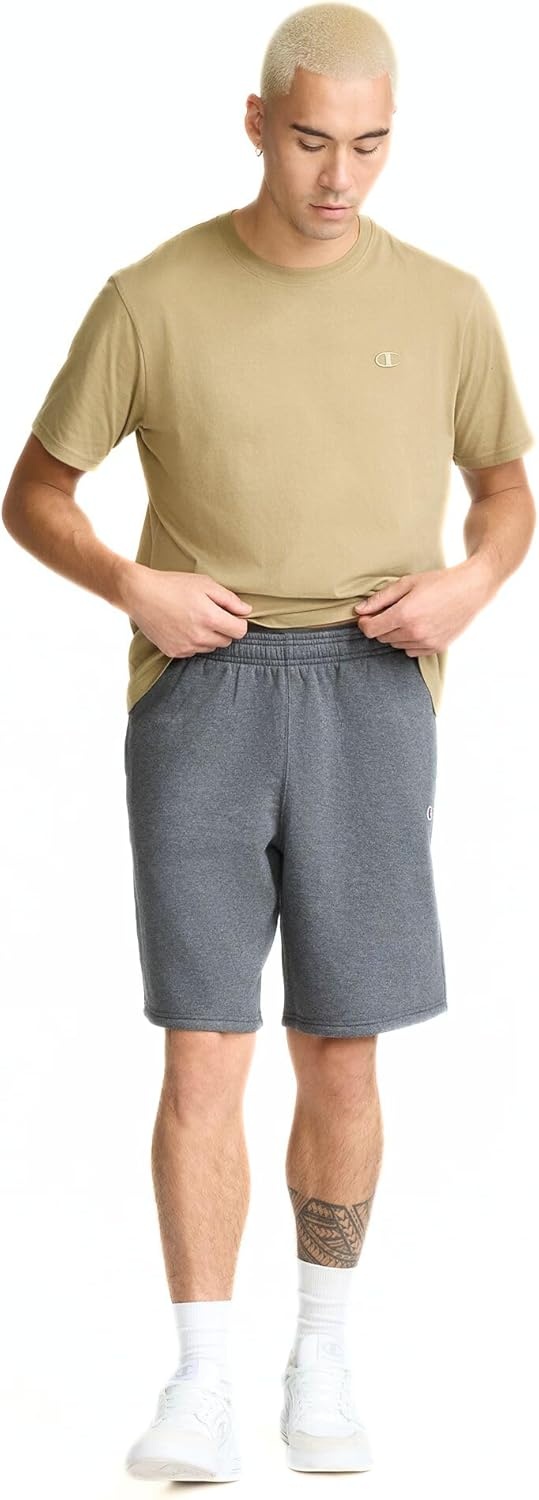 image:imageChampion Mens Shorts Fleece Midweight Shorts Athletic Shorts With Pockets Reg Or Big amp TallGranite Heather