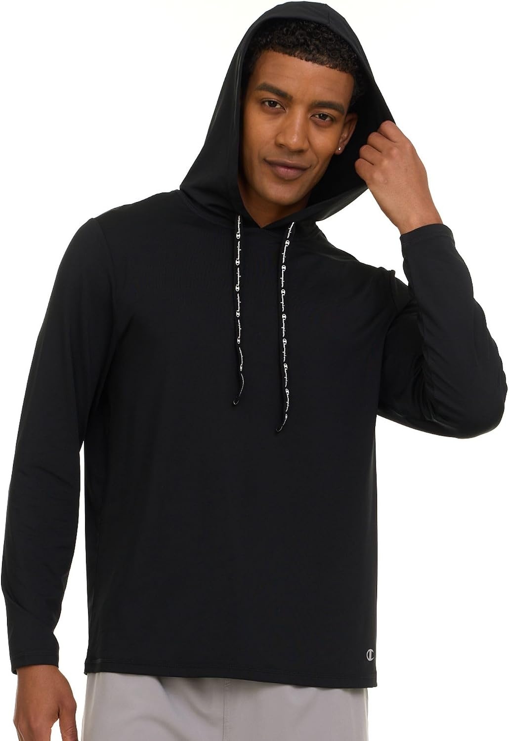 image:imageChampion Mens Sun Hoodie Long Sleeve UPF 50 Sun Shirts for Men Lightweight UV Protection Rash Guard Fishing Swim ShirtBlack