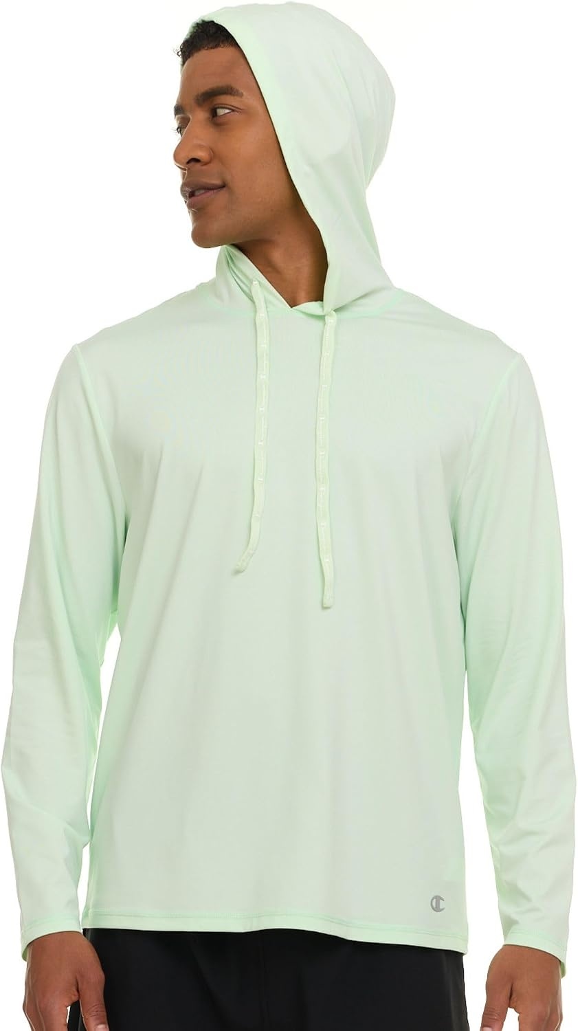 image:imageChampion Mens Sun Hoodie Long Sleeve UPF 50 Sun Shirts for Men Lightweight UV Protection Rash Guard Fishing Swim ShirtGreen