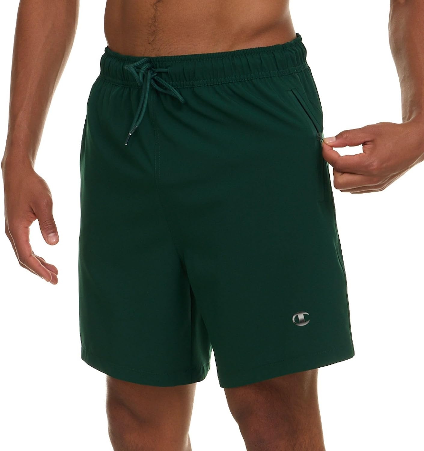 image:imageChampion Mens Swim Trunks with Compression Liner 2 in 1 Mens Bathing Suit Shorts 7 Inch Inseam Board Shorts for SwimmingGreen