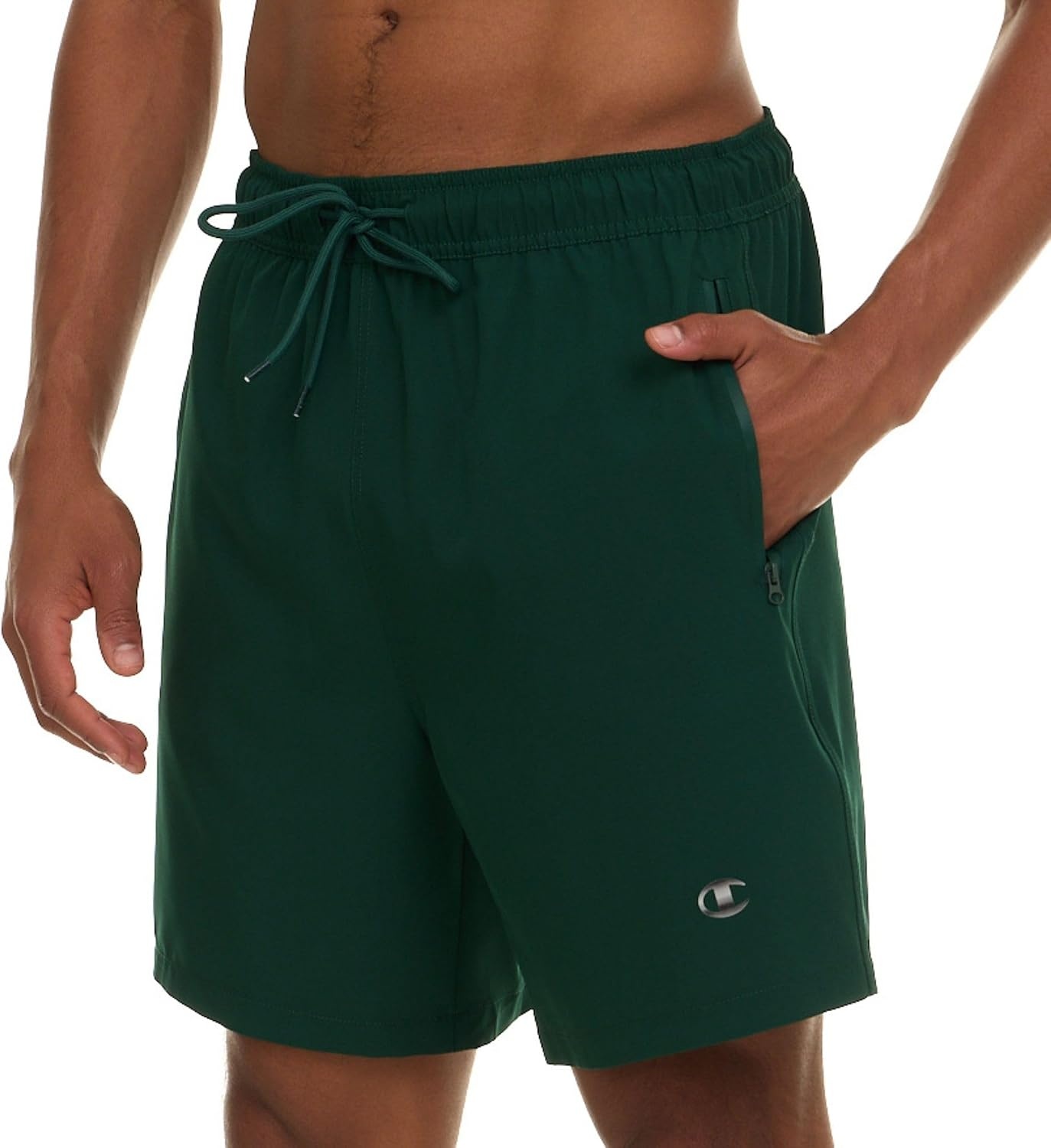 image:imageChampion Mens Swim Trunks with Compression Liner 2 in 1 Mens Bathing Suit Shorts 7 Inch Inseam Board Shorts for SwimmingGreen
