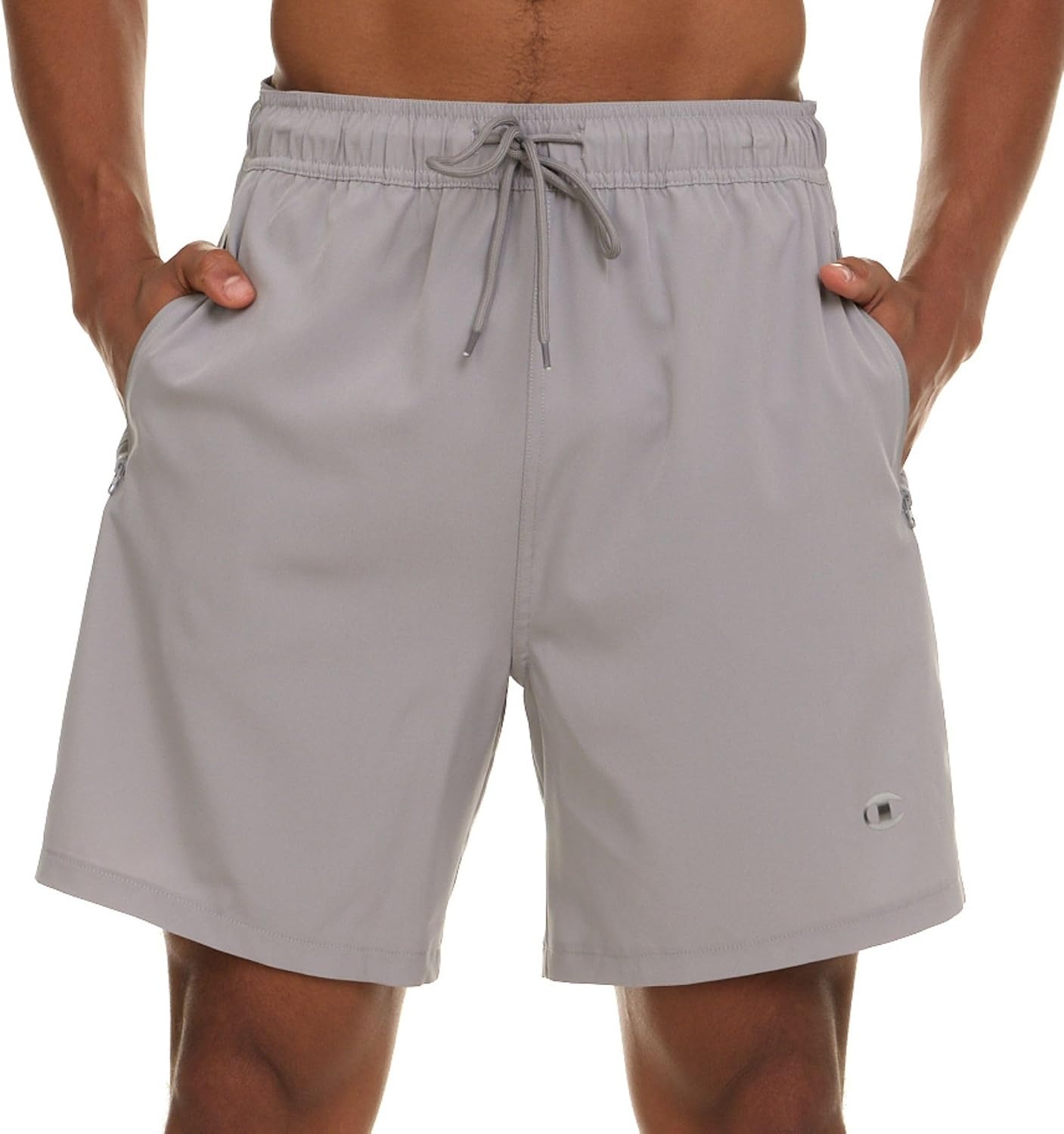image:imageChampion Mens Swim Trunks with Compression Liner 2 in 1 Mens Bathing Suit Shorts 7 Inch Inseam Board Shorts for SwimmingGrey