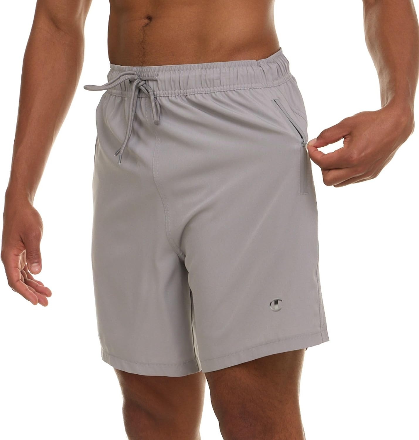 image:imageChampion Mens Swim Trunks with Compression Liner 2 in 1 Mens Bathing Suit Shorts 7 Inch Inseam Board Shorts for SwimmingGrey
