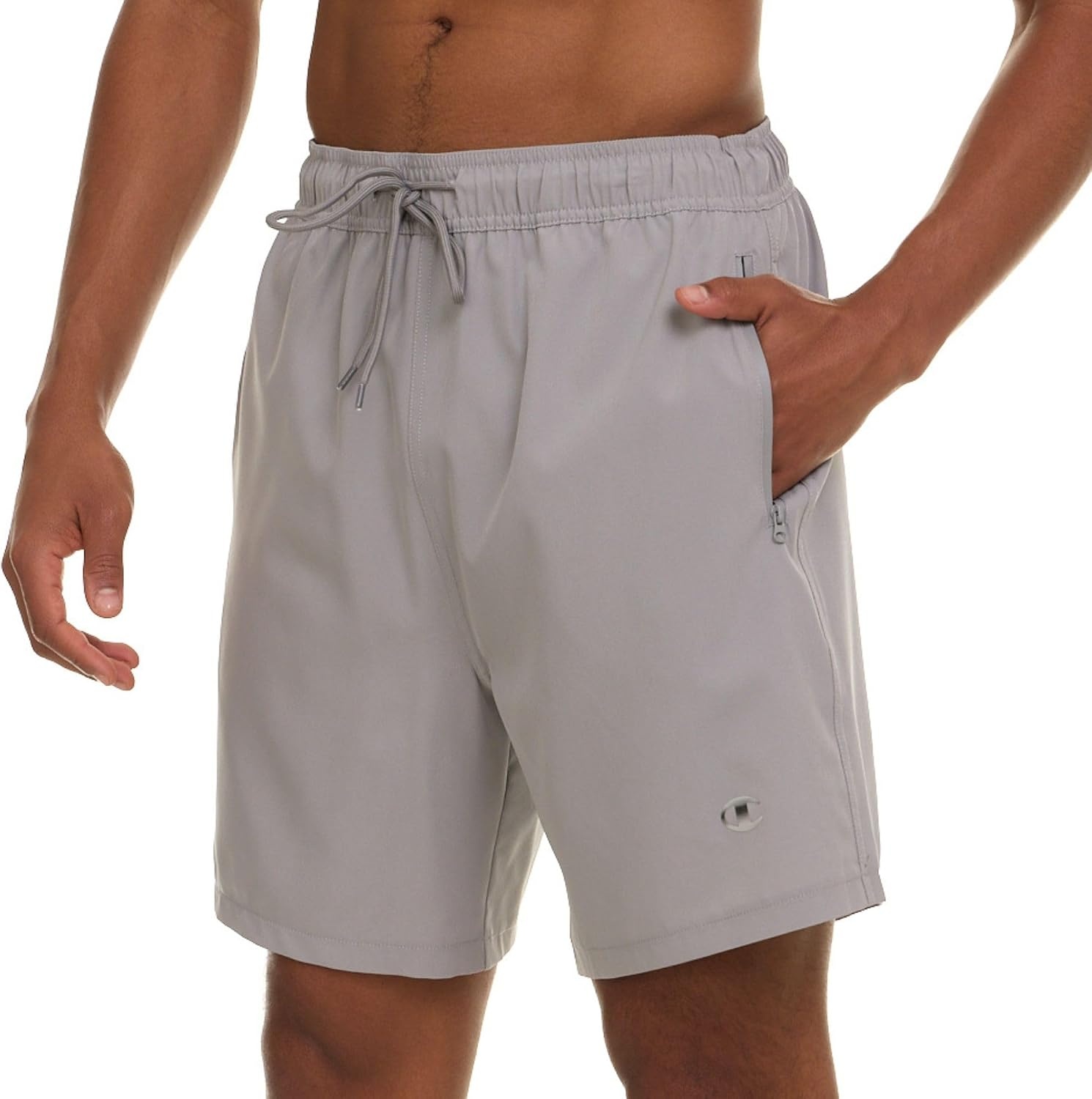 image:imageChampion Mens Swim Trunks with Compression Liner 2 in 1 Mens Bathing Suit Shorts 7 Inch Inseam Board Shorts for SwimmingGrey