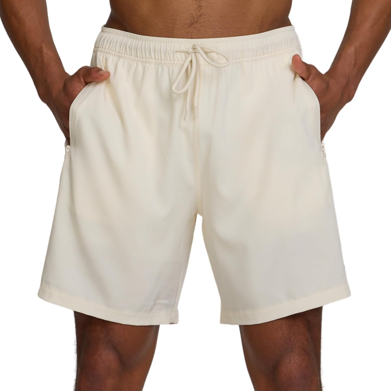image:imageChampion Mens Swim Trunks with Compression Liner 2 in 1 Mens Bathing Suit Shorts 7 Inch Inseam Board Shorts for SwimmingIvory Canvas