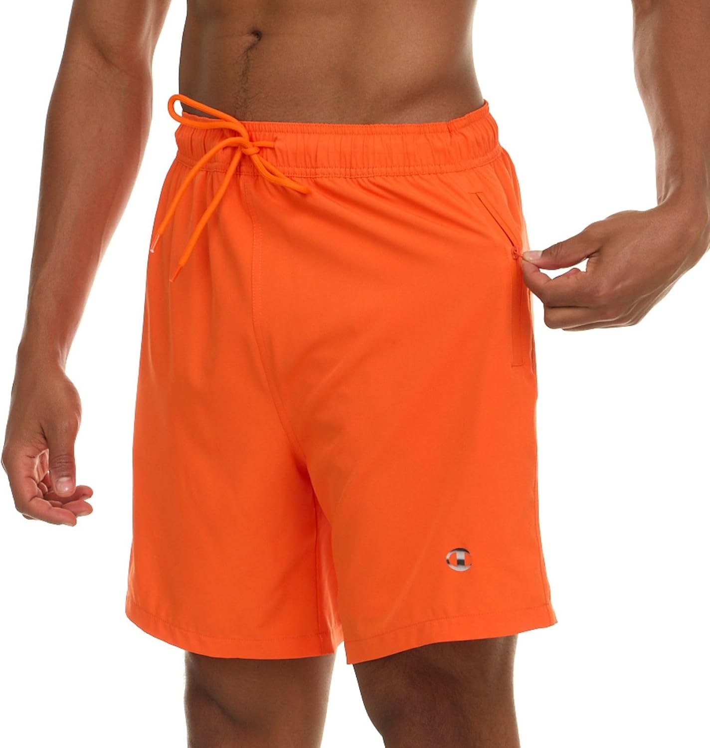image:imageChampion Mens Swim Trunks with Compression Liner 2 in 1 Mens Bathing Suit Shorts 7 Inch Inseam Board Shorts for SwimmingOrange