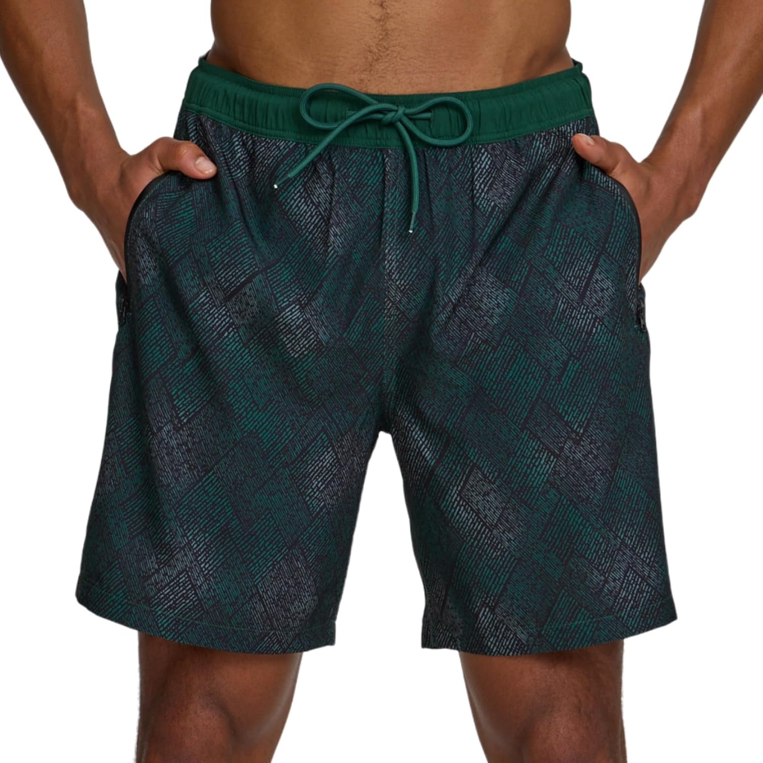 image:imageChampion Mens Swim Trunks with Compression Liner 2 in 1 Mens Bathing Suit Shorts 7 Inch Inseam Board Shorts for SwimmingPatch Texture