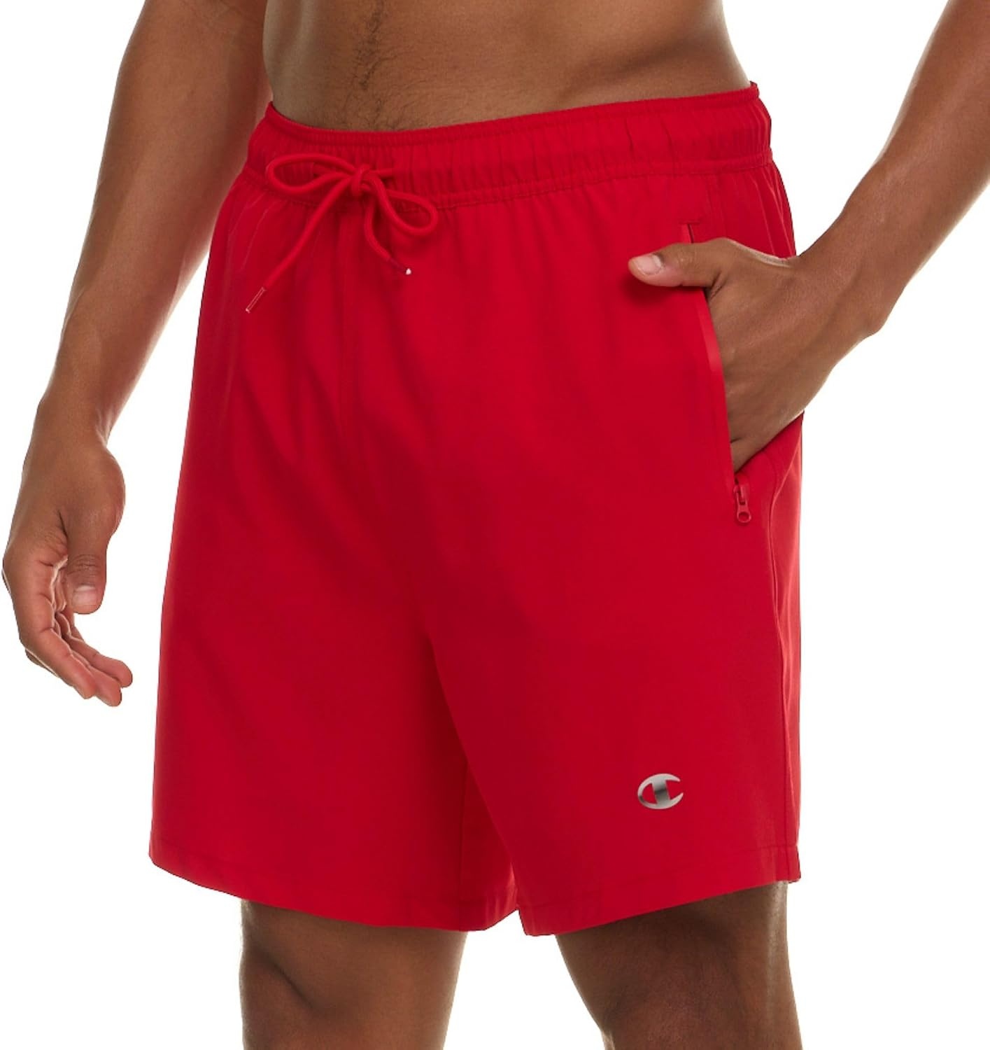 image:imageChampion Mens Swim Trunks with Compression Liner 2 in 1 Mens Bathing Suit Shorts 7 Inch Inseam Board Shorts for SwimmingRed