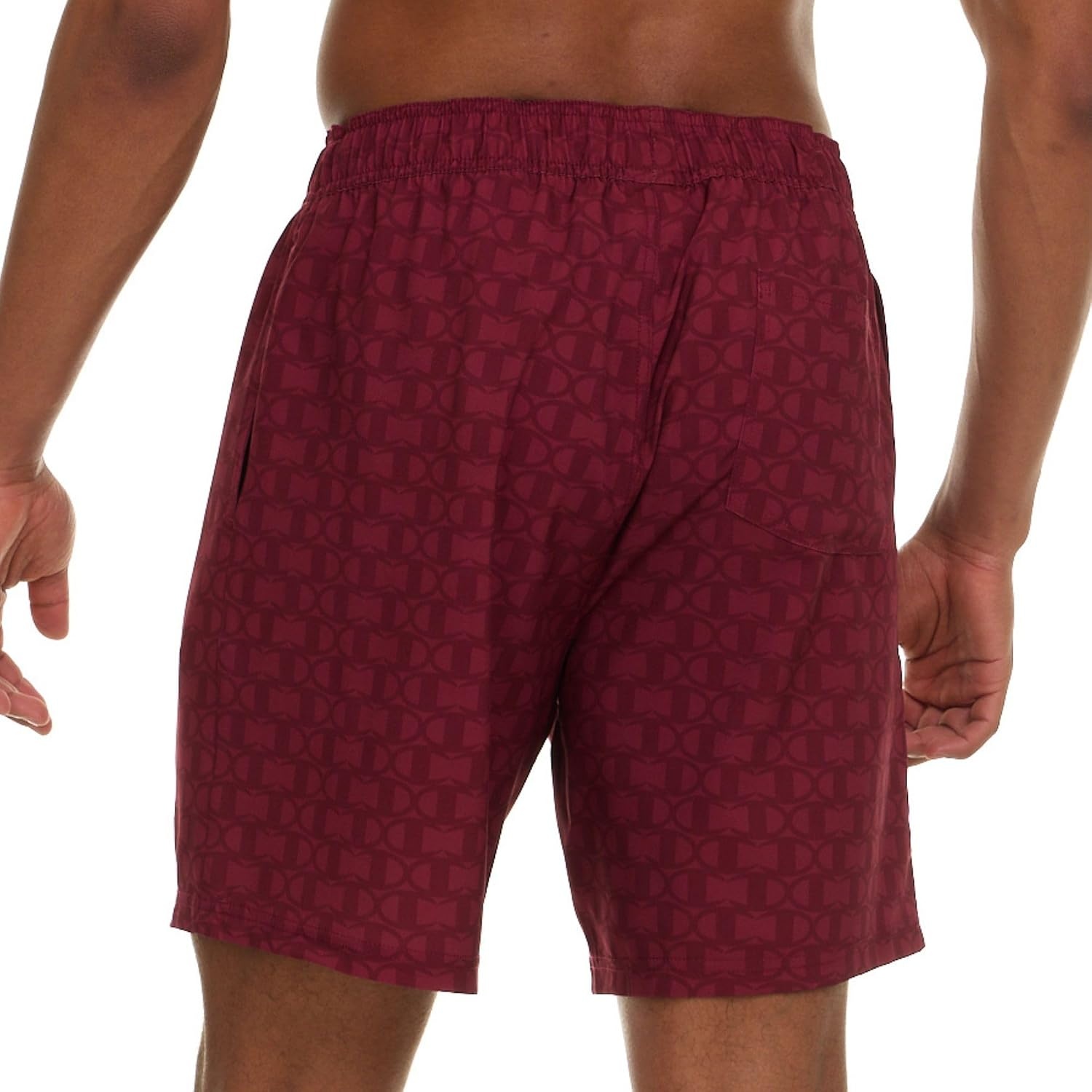 image:imageChampion Mens Swim Trunks with Mesh Liner 7 Inseam Quick Drying Mens Bathing Suit Board Shorts for Swimming and BeachBurgundyLogo