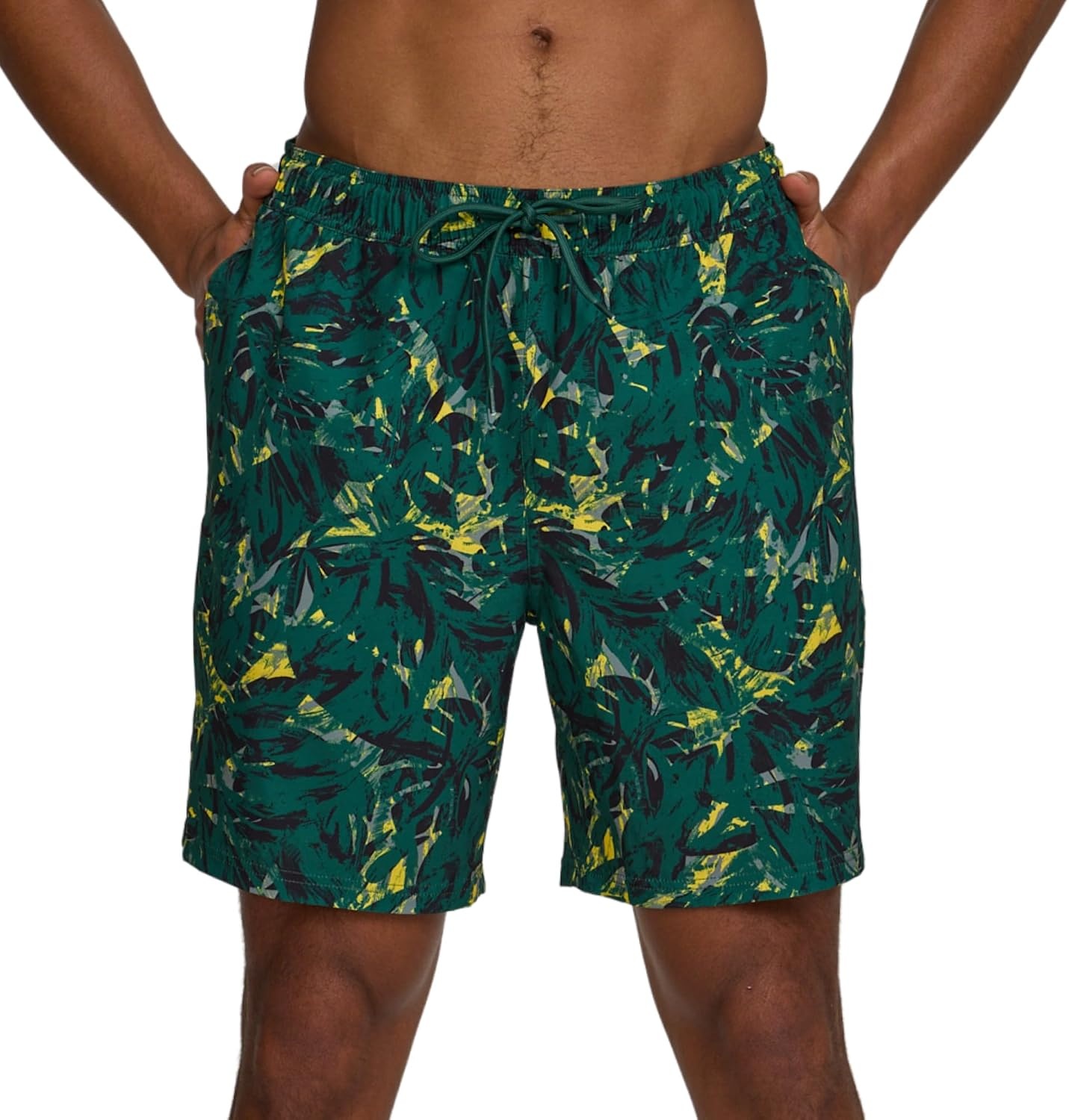 image:imageChampion Mens Swim Trunks with Mesh Liner 7 Inseam Quick Drying Mens Bathing Suit Board Shorts for Swimming and BeachContrast Trop