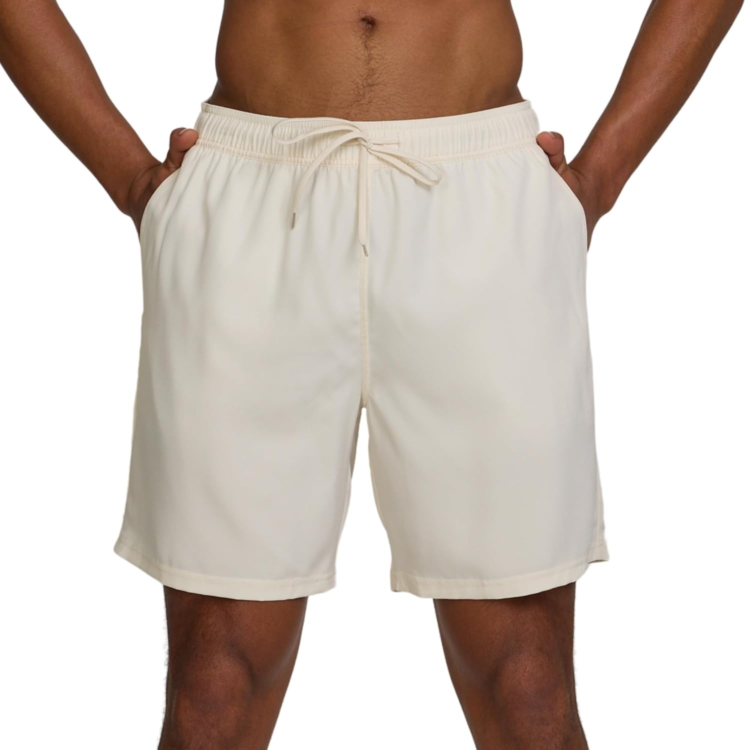 image:imageChampion Mens Swim Trunks with Mesh Liner 7 Inseam Quick Drying Mens Bathing Suit Board Shorts for Swimming and BeachIvory Canvas