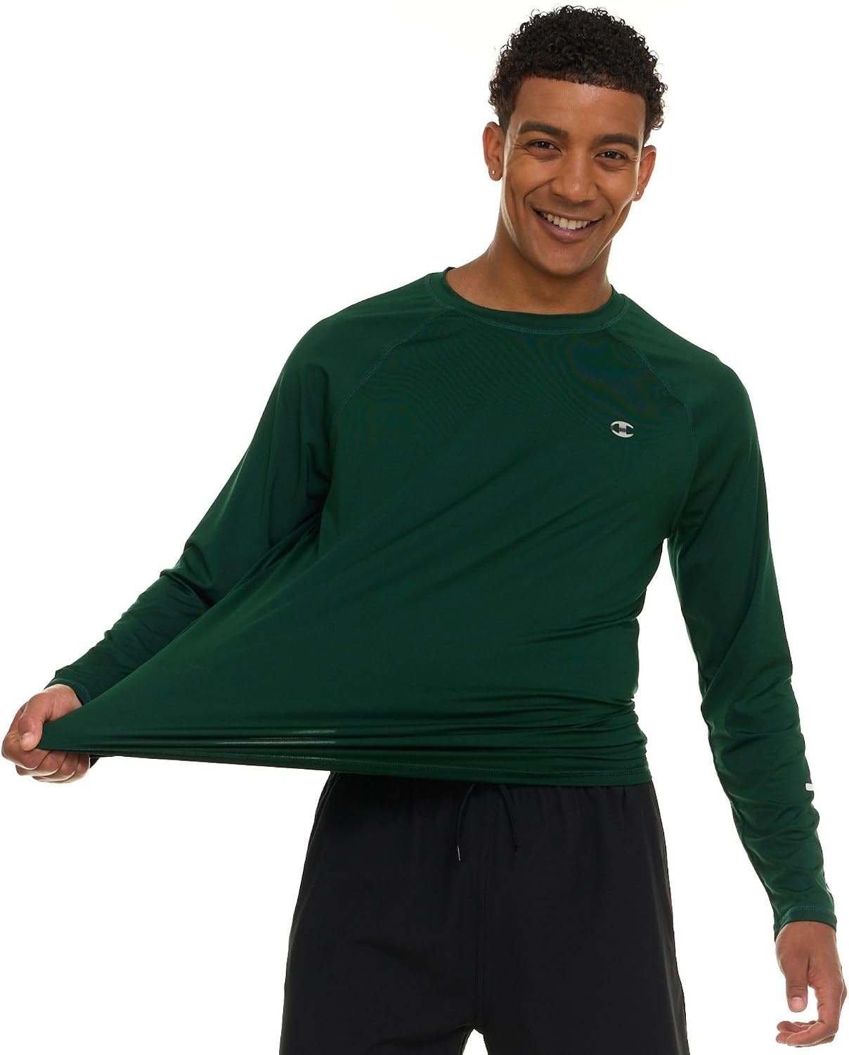 image:imageChampion Rash Guard for Men Long Sleeve Mens Swim Shirt for Fishing Hiking UPF 50 SPF Sun UV Protection Quick DryGreen