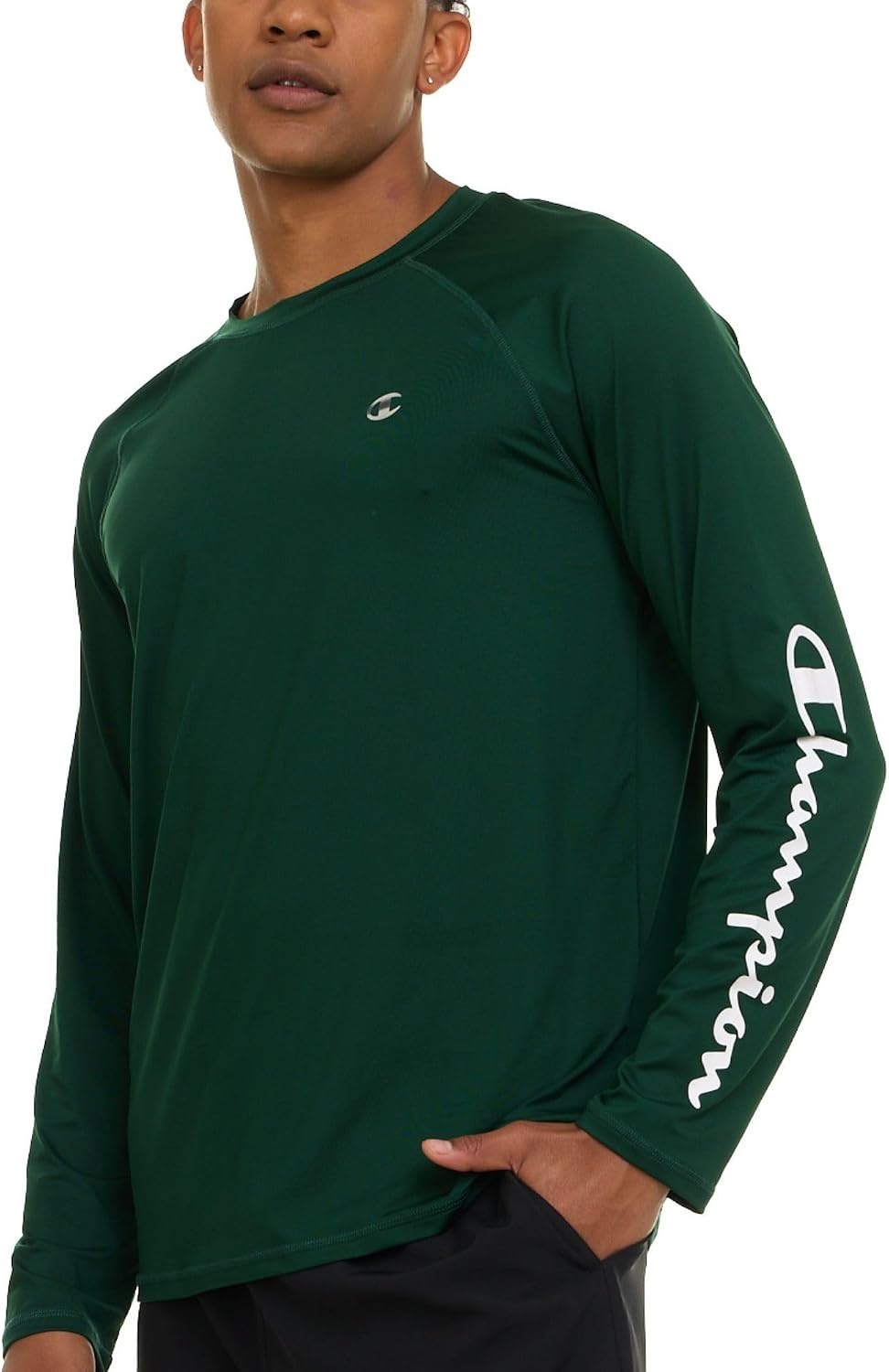 image:imageChampion Rash Guard for Men Long Sleeve Mens Swim Shirt for Fishing Hiking UPF 50 SPF Sun UV Protection Quick DryGreen