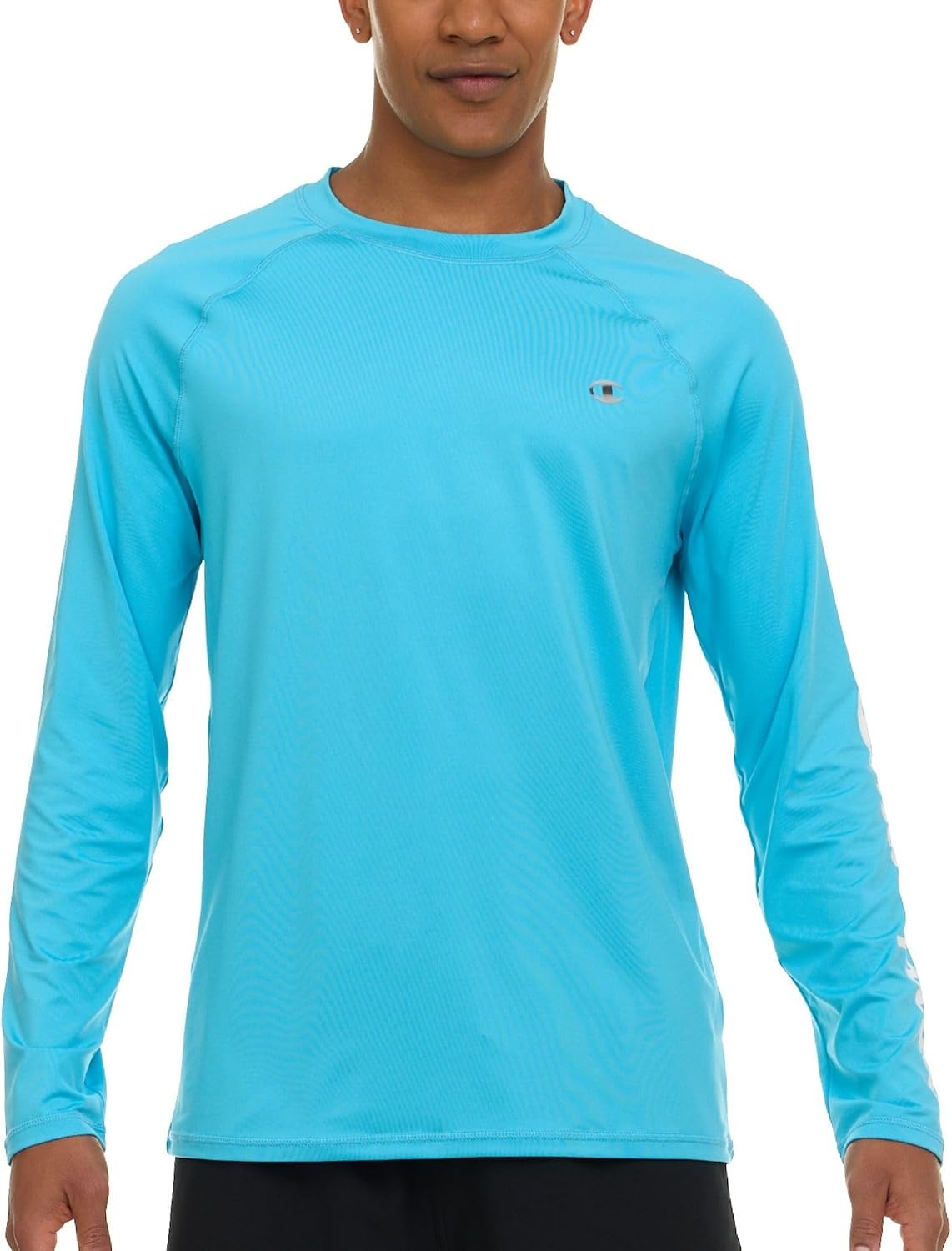 image:imageChampion Rash Guard for Men Long Sleeve Mens Swim Shirt for Fishing Hiking UPF 50 SPF Sun UV Protection Quick DryLight Blue