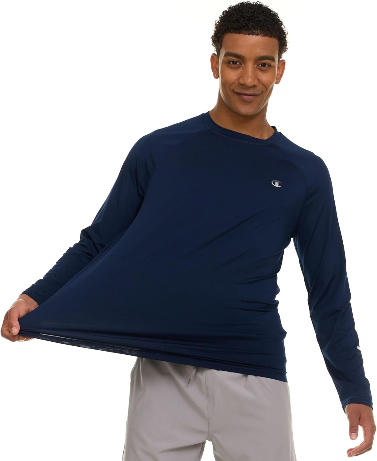image:imageChampion Rash Guard for Men Long Sleeve Mens Swim Shirt for Fishing Hiking UPF 50 SPF Sun UV Protection Quick DryNavy