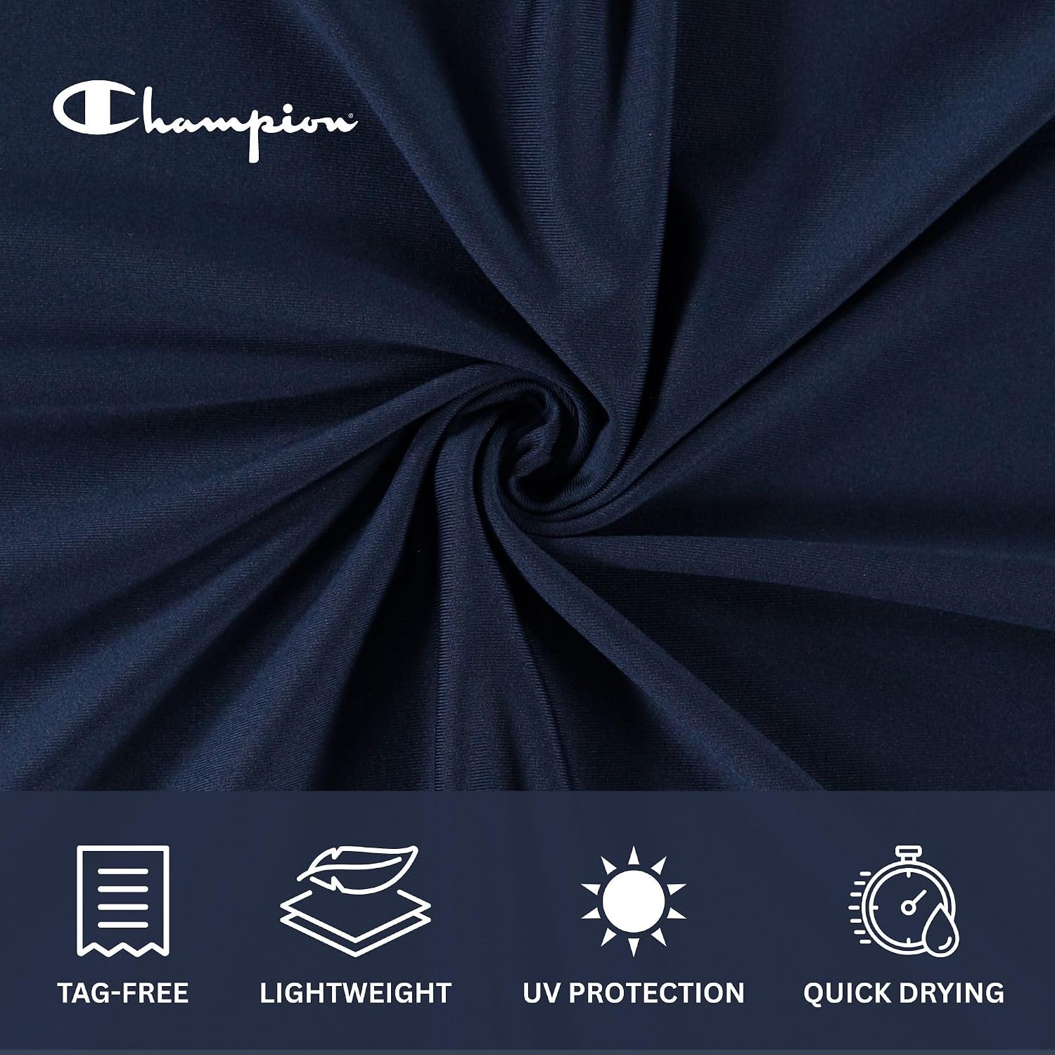 image:imageChampion Rash Guard for Men Long Sleeve Mens Swim Shirt for Fishing Hiking UPF 50 SPF Sun UV Protection Quick DryNavy