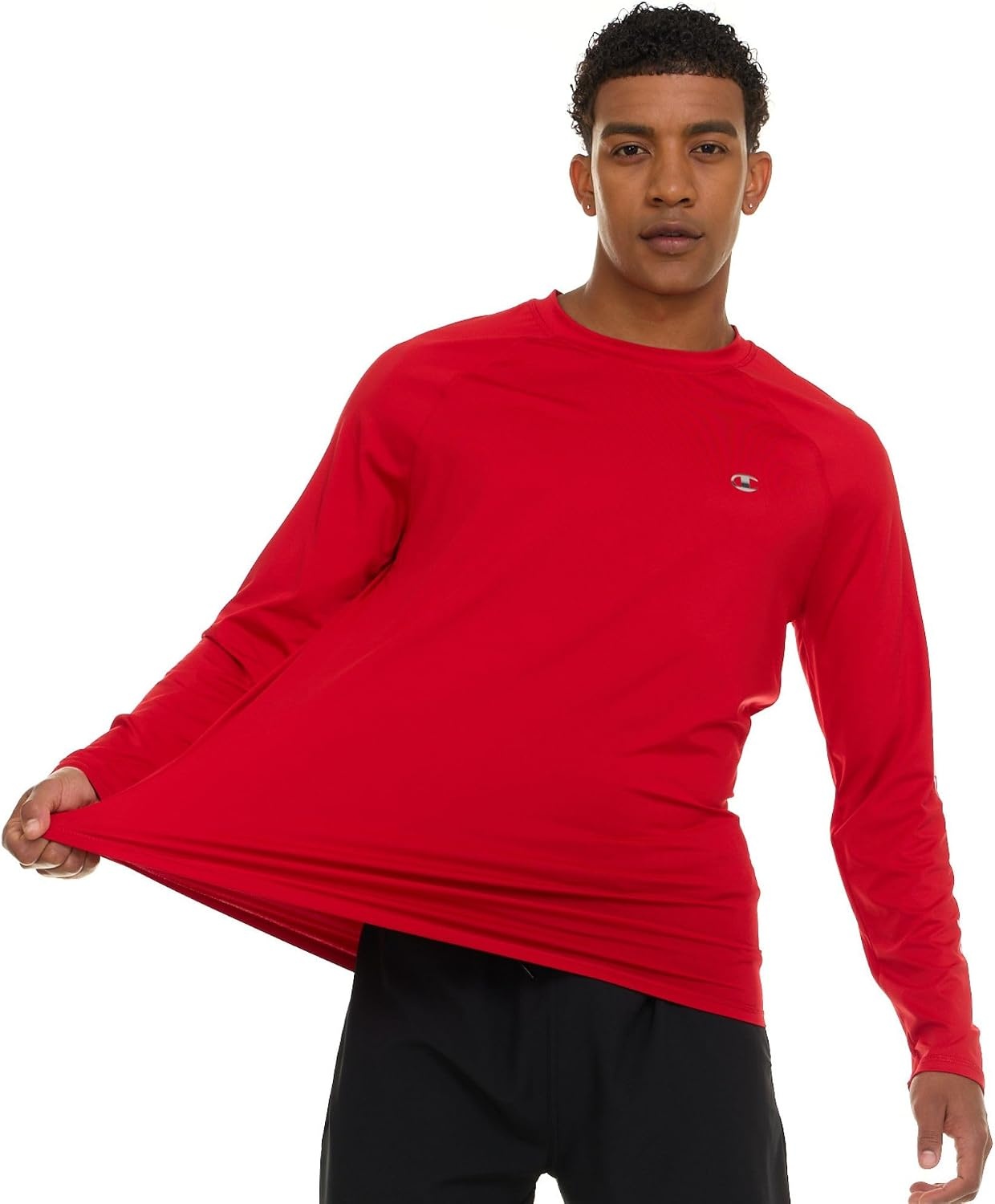 image:imageChampion Rash Guard for Men Long Sleeve Mens Swim Shirt for Fishing Hiking UPF 50 SPF Sun UV Protection Quick DryRed