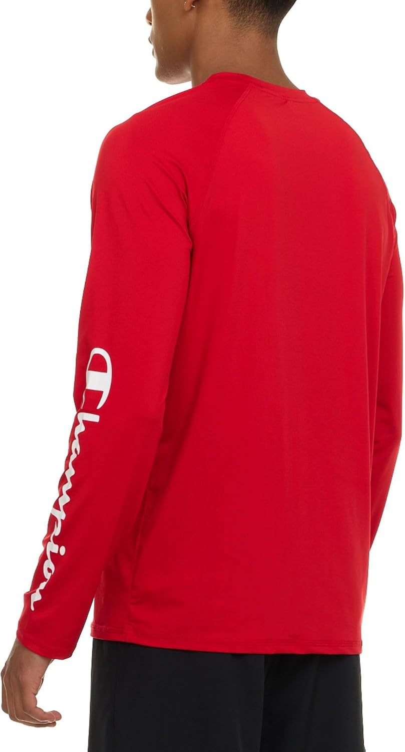 image:imageChampion Rash Guard for Men Long Sleeve Mens Swim Shirt for Fishing Hiking UPF 50 SPF Sun UV Protection Quick DryRed