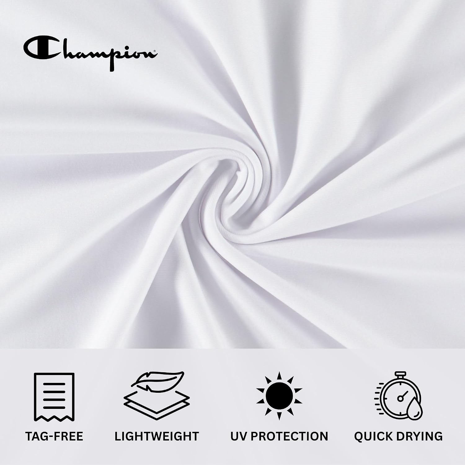 image:imageChampion Rash Guard for Men Long Sleeve Mens Swim Shirt for Fishing Hiking UPF 50 SPF Sun UV Protection Quick DryWhite