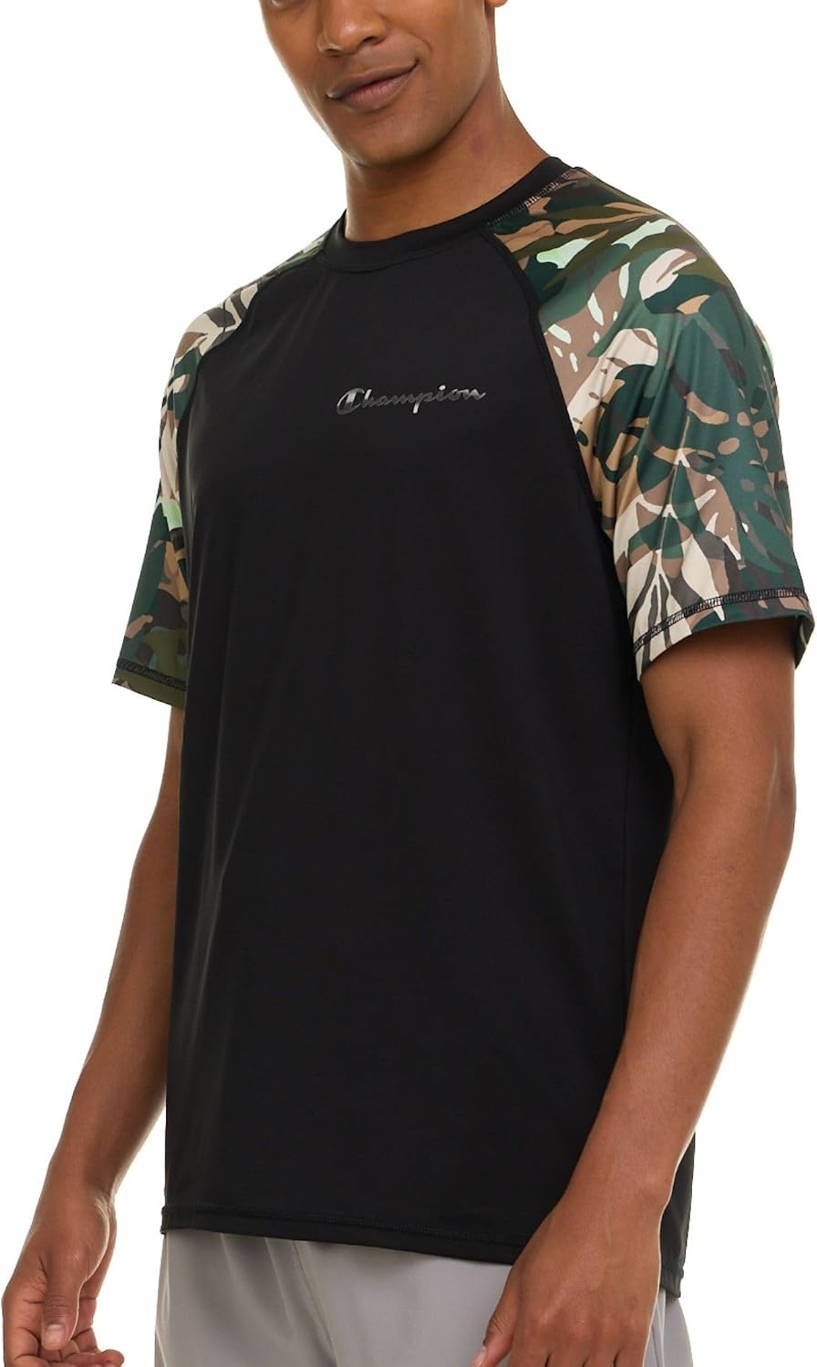 image:imageChampion Rash Guard for Men Short Sleeve Mens Swim Shirt Sun Shirt UPF 50 UV Protection SPF Quick Drying RashguardBlackCamo