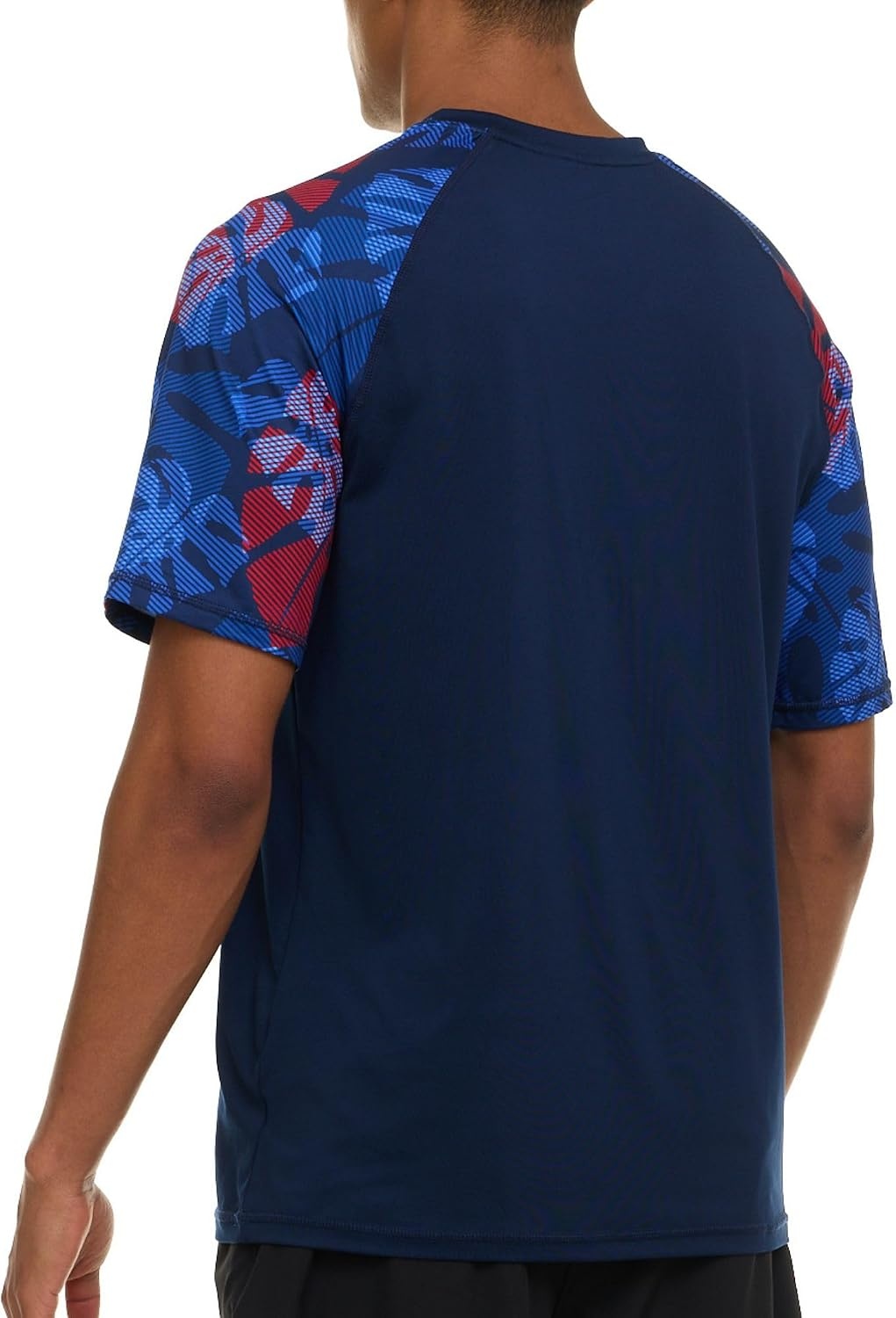 image:imageChampion Rash Guard for Men Short Sleeve Mens Swim Shirt Sun Shirt UPF 50 UV Protection SPF Quick Drying RashguardBlueLeaf
