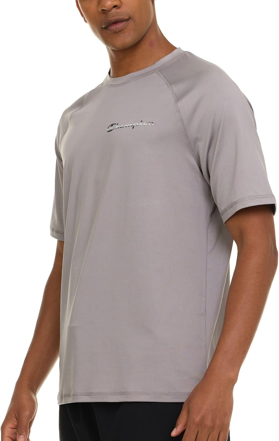 image:imageChampion Rash Guard for Men Short Sleeve Mens Swim Shirt Sun Shirt UPF 50 UV Protection SPF Quick Drying RashguardLight Grey