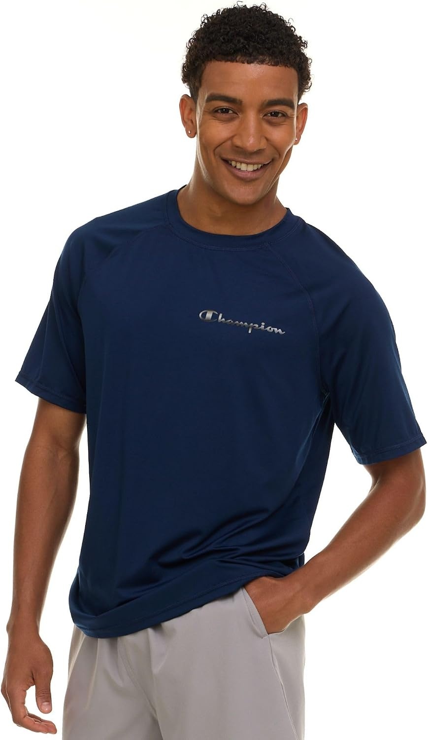 image:imageChampion Rash Guard for Men Short Sleeve Mens Swim Shirt Sun Shirt UPF 50 UV Protection SPF Quick Drying RashguardNavy