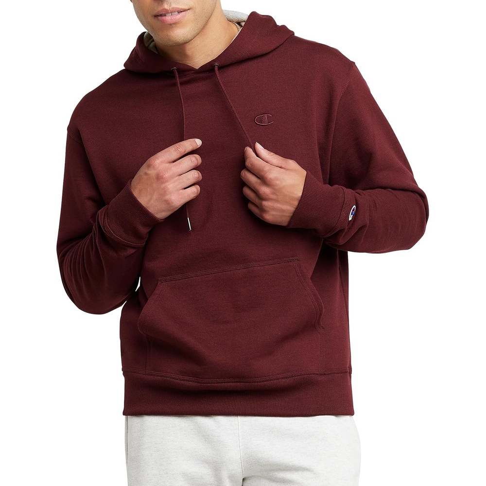 image:imageChampion Mens Pullover Fleece Hoodie Midweight C Logo Reg Or Big amp TallBlack
