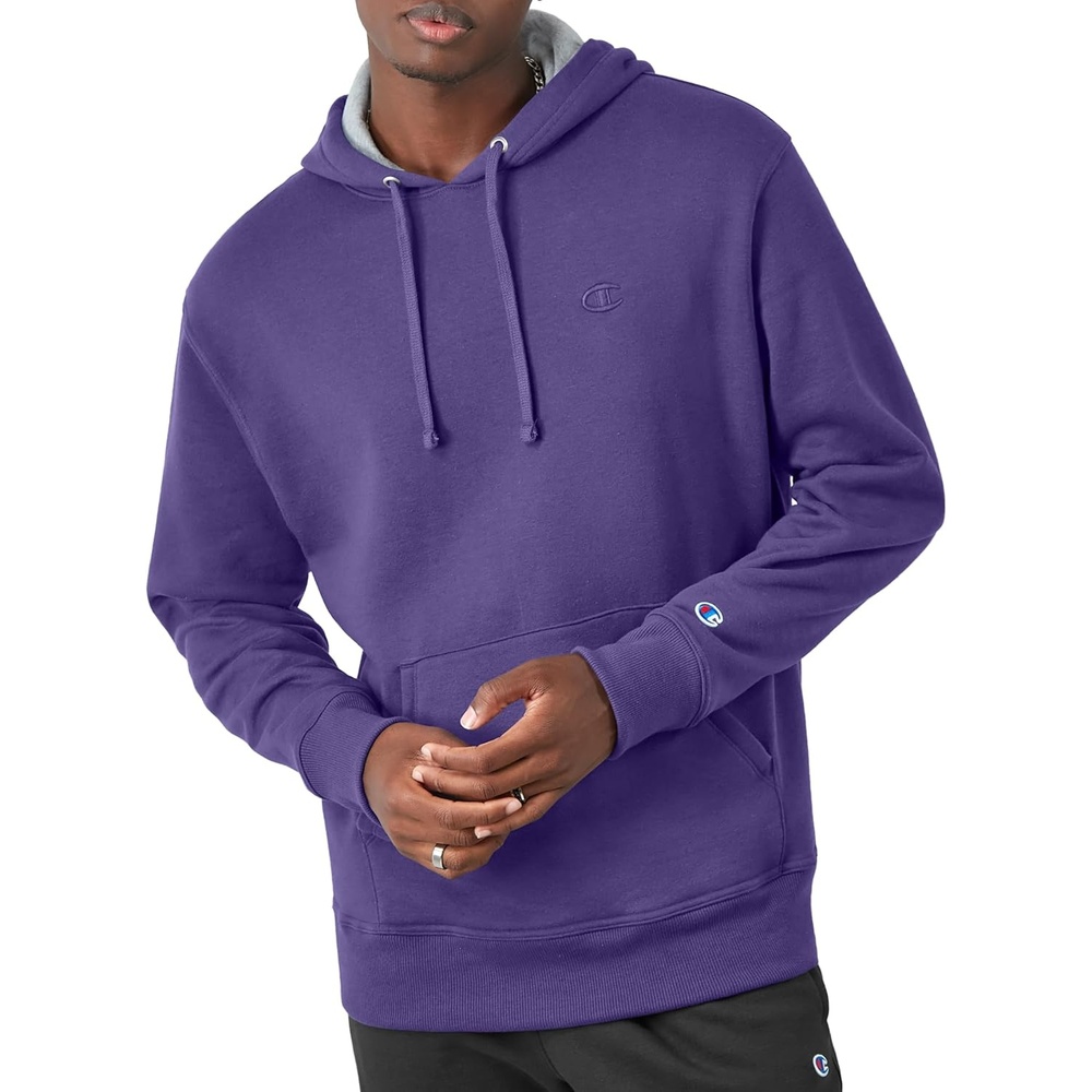 image:imageChampion Mens Pullover Fleece Hoodie Midweight C Logo Reg Or Big amp TallPurple C Logo
