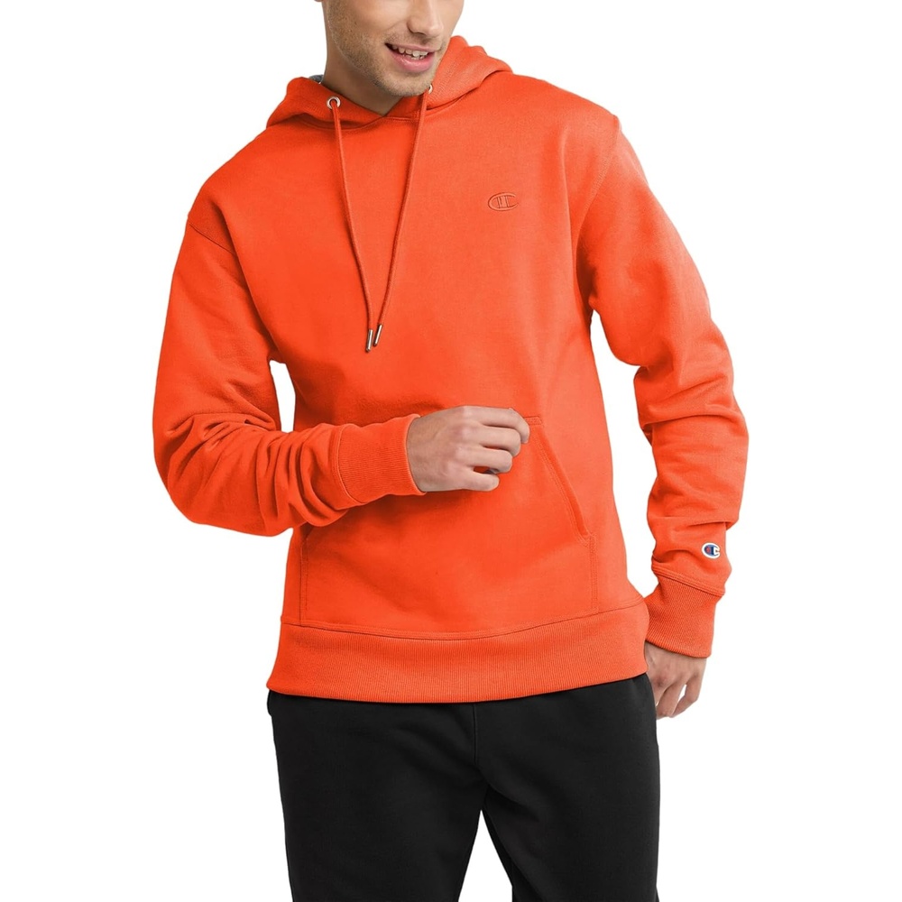 image:imageChampion Mens Pullover Fleece Hoodie Midweight C Logo Reg Or Big amp TallSpicy Orange C Logo