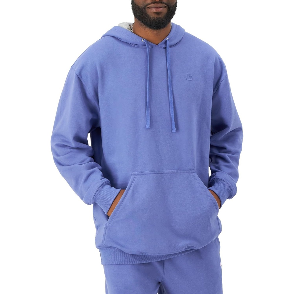 image:imageChampion Mens Pullover Fleece Hoodie Midweight C Logo Reg Or Big amp TallStone Crush Blue C Logo