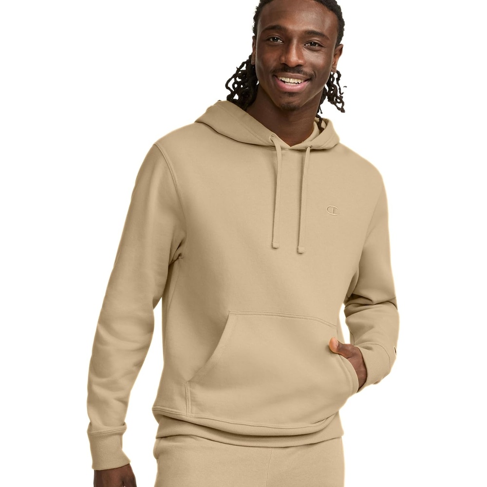 image:imageChampion Mens Pullover Fleece Hoodie Midweight C Logo Reg Or Big amp TallWestern Khaki C Logo