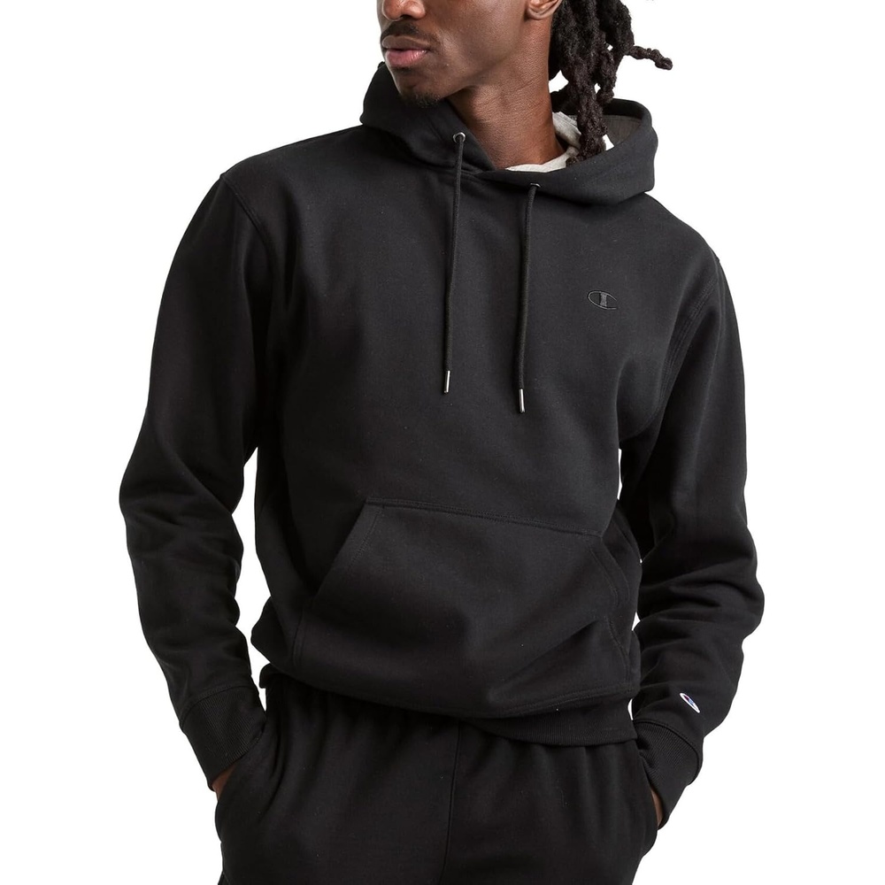 image:imageChampion Mens Pullover Fleece Hoodie Standard Fit Midweight C Logo Available in Regular and Big amp TallBlack C Logo