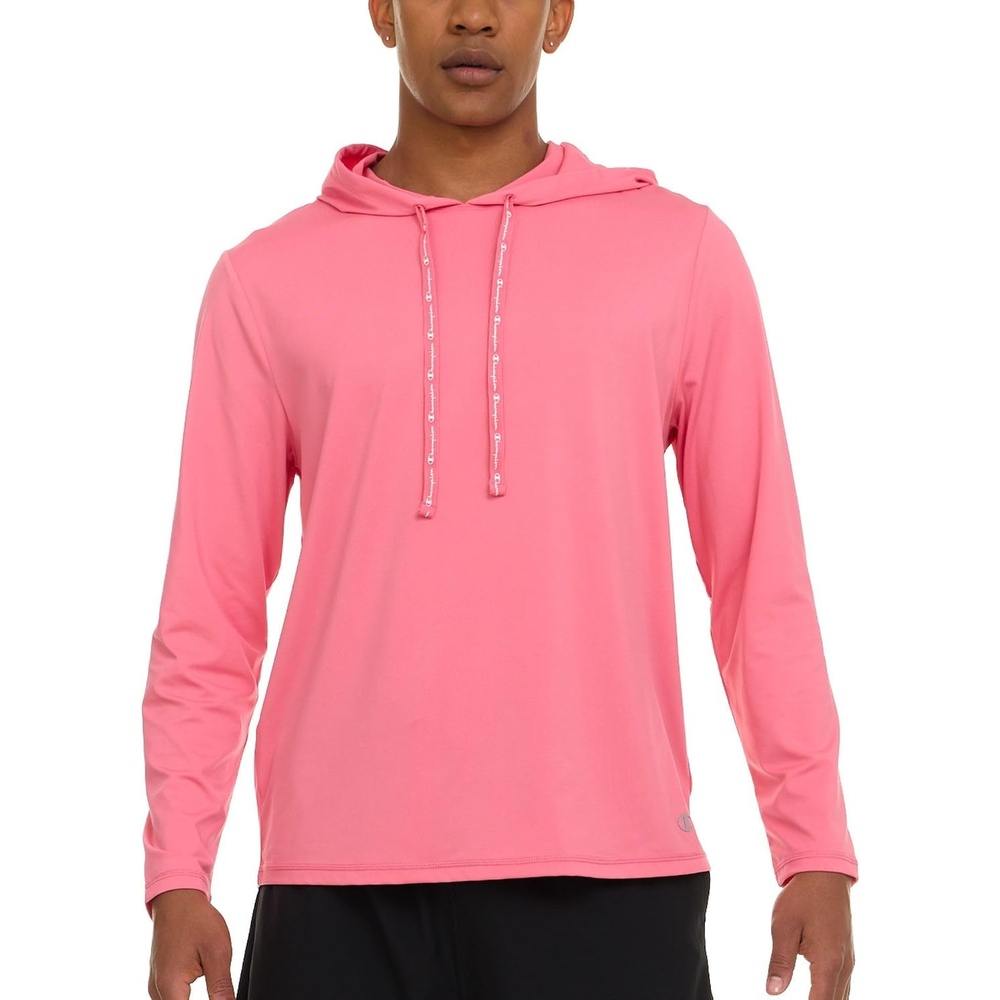 image:imageChampion Mens Sun Hoodie Long Sleeve UPF 50 Sun Shirts for Men Lightweight UV Protection Rash Guard Fishing Swim ShirtCoral