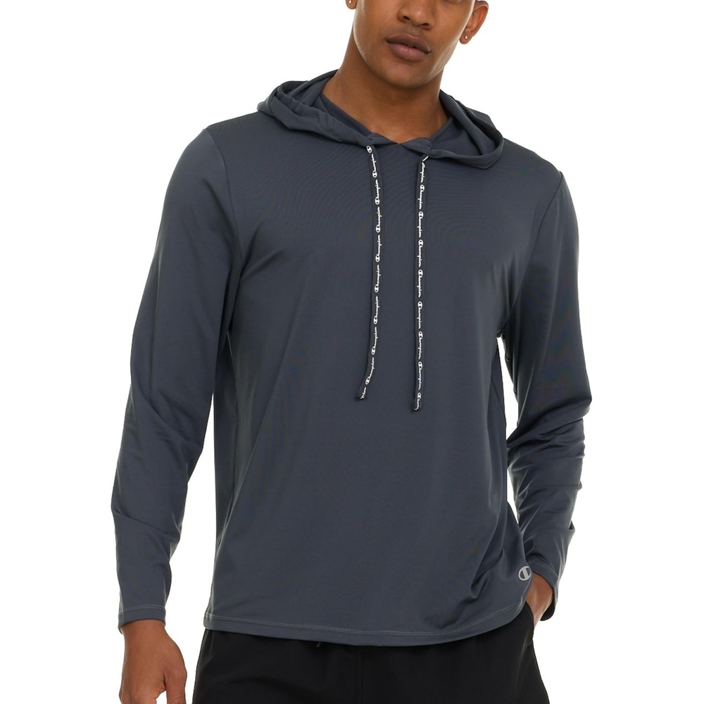 image:imageChampion Mens Sun Hoodie Long Sleeve UPF 50 Sun Shirts for Men Lightweight UV Protection Rash Guard Fishing Swim ShirtDark Grey