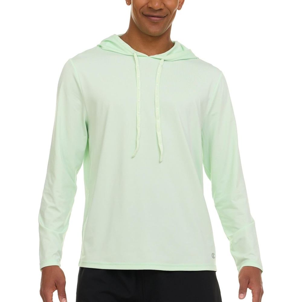 image:imageChampion Mens Sun Hoodie Long Sleeve UPF 50 Sun Shirts for Men Lightweight UV Protection Rash Guard Fishing Swim ShirtGreen